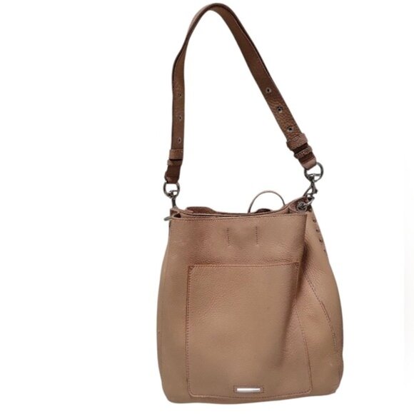 Rebecca Minkoff Bag DARREN DEERSKIN LEATHER SHOULDER Handbag Tote BLUSH WOMEN'S - Picture 2 of 15